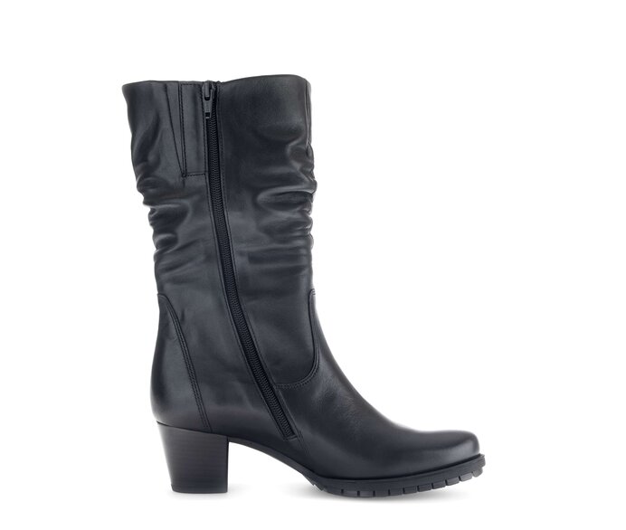 Gabor Damen  Sportliche Stiefelette Schwarz - Glattleder