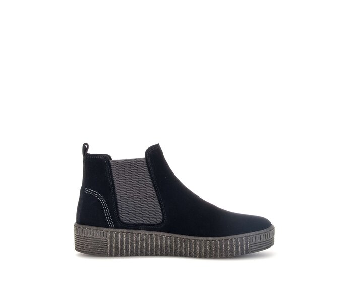 Gabor Damen  Chelsea Boot Schwarz - Rauleder