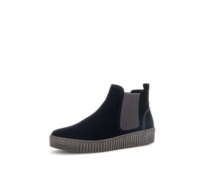 Gabor Damen  Chelsea Boot Schwarz - Rauleder