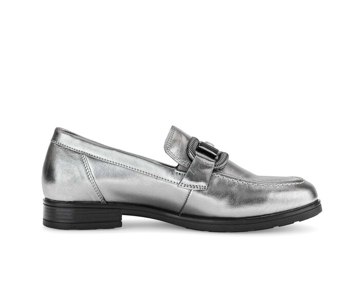 Gabor Damen  Slipper Silber - Effektleder