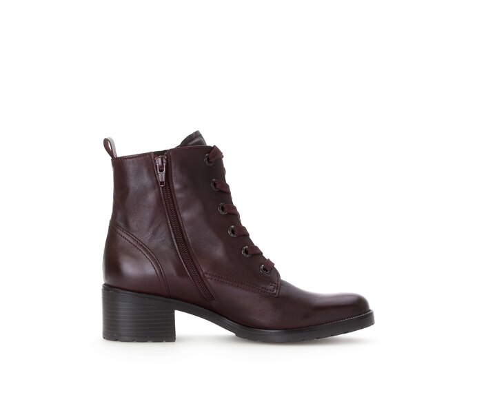 Gabor Damen  Schnürstiefelette Rot - Glattleder