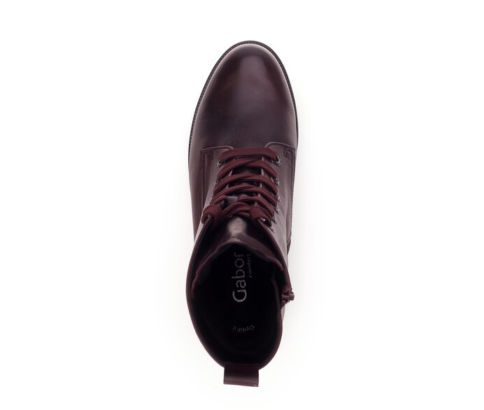 Gabor Damen  Schnürstiefelette Rot - Glattleder