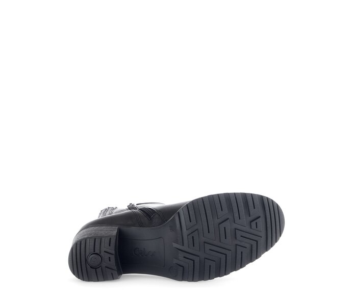 Gabor Damen  Sportliche Stiefelette Schwarz - Glattleder