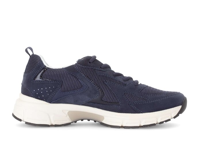 Gabor Damen  Sneaker Low Blau - Materialmix Leder/Lederimitat