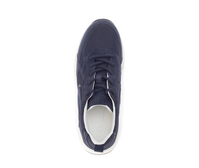 Gabor Damen  Sneaker Low Blau - Materialmix Leder/Lederimitat