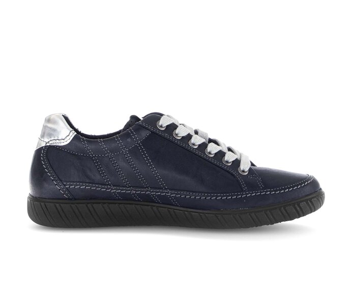 Gabor Damen  Sneaker Low Blau - Materialmix Leder/Lederimitat
