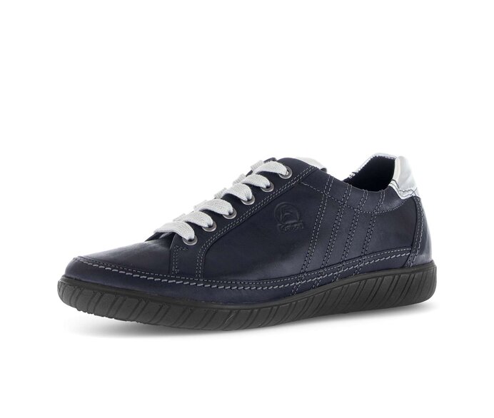 Gabor Damen  Sneaker Low Blau - Materialmix Leder/Lederimitat
