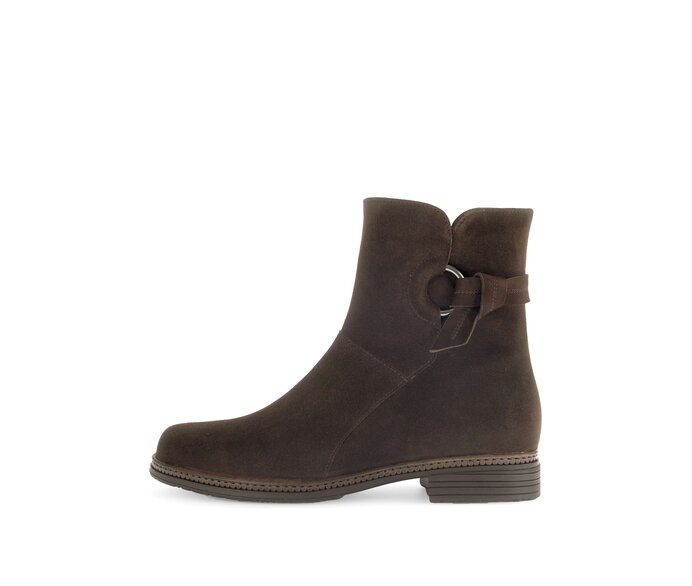 Gabor Damen Elegante Stiefelette Braun - Rauleder