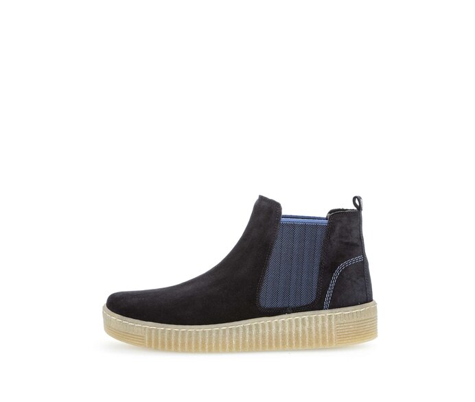 Gabor Damen Chelsea Boot Blau - Rauleder