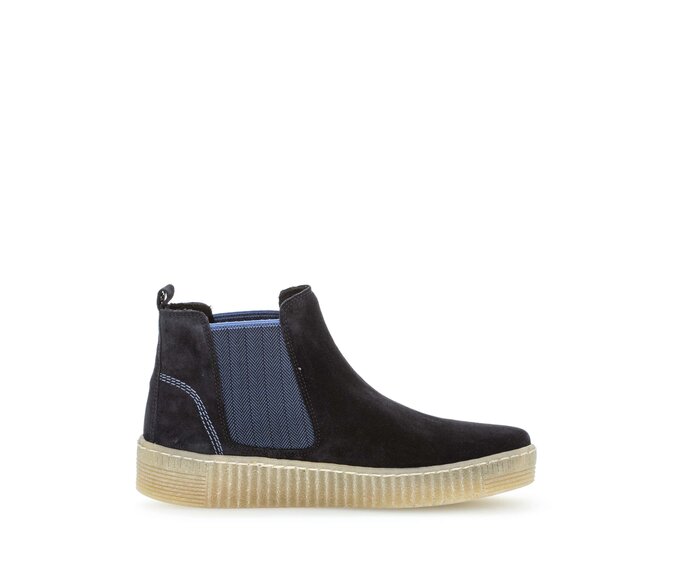 Gabor Damen  Chelsea Boot Blau - Rauleder
