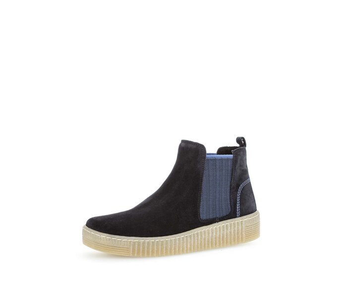 Gabor Damen  Chelsea Boot Blau - Rauleder