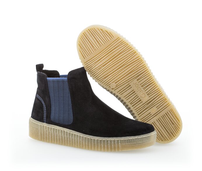 Gabor Damen  Chelsea Boot Blau - Rauleder