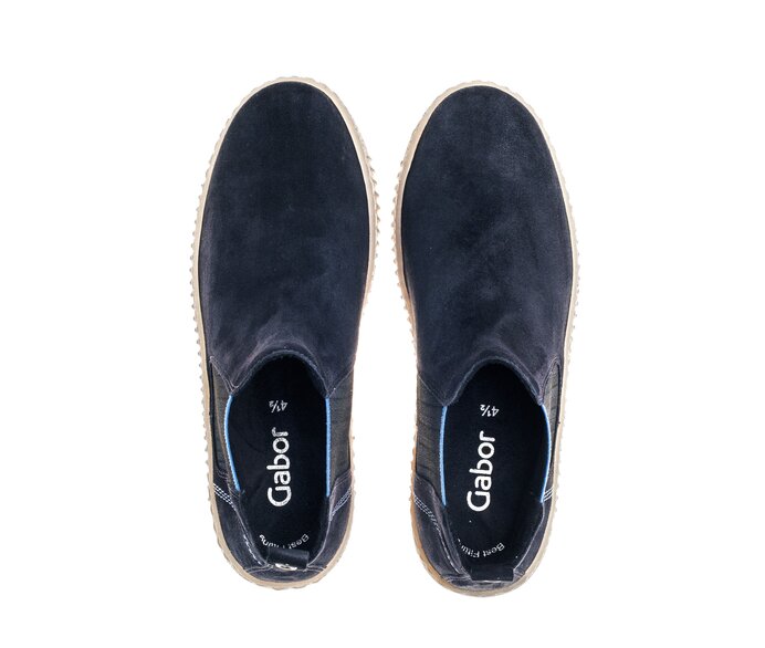 Gabor Damen  Chelsea Boot Blau - Rauleder