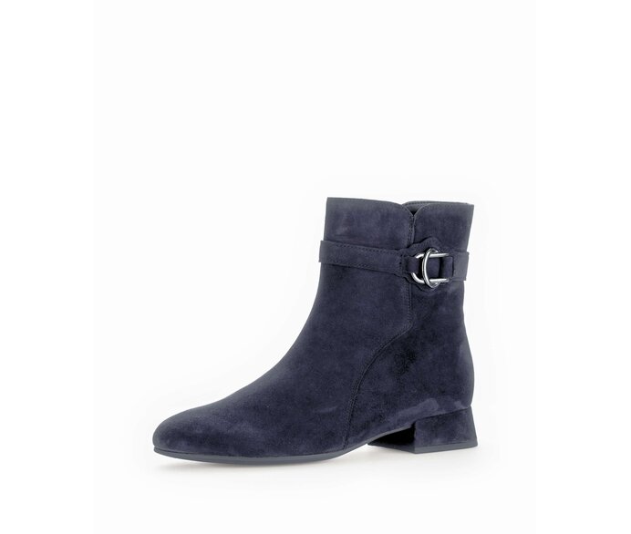 Gabor Damen  Elegante Stiefelette Blau - Rauleder