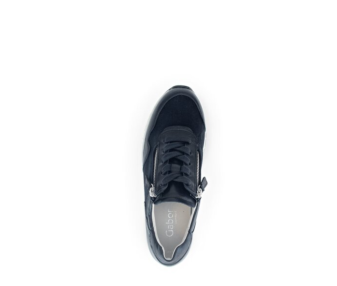 Gabor Damen  Sneaker Low Blau - Materialmix Leder/Lederimitat