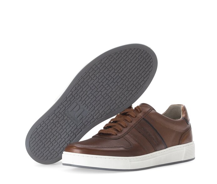 Pius Gabor Herren Sneaker Low Braun - Glattleder