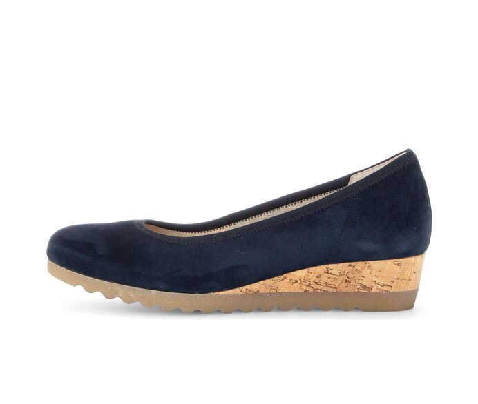 Gabor Damen Keilpumps Blau - Rauleder
