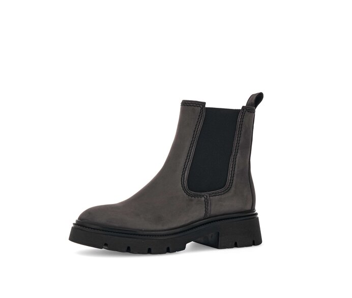 Gabor Damen  Chelsea Boot Grau - Rauleder