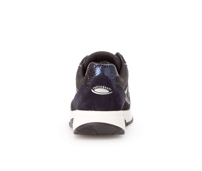 Gabor Damen  Sneaker Low Blau - Materialmix Leder/Lederimitat