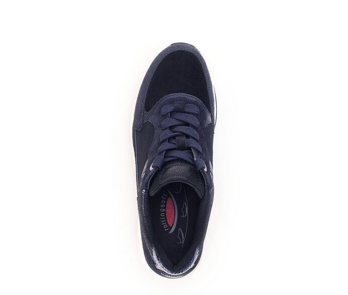 Gabor Damen  Sneaker Low Blau - Materialmix Leder/Lederimitat