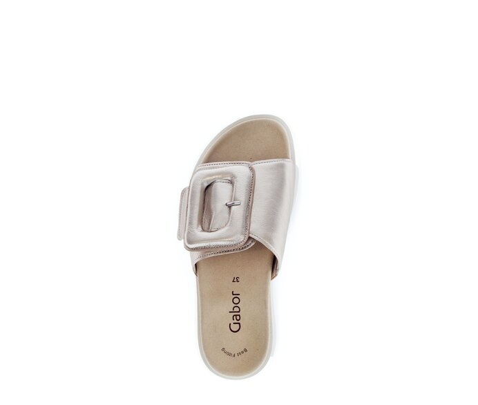 Gabor Damen  Pantolette Creme - Effektleder