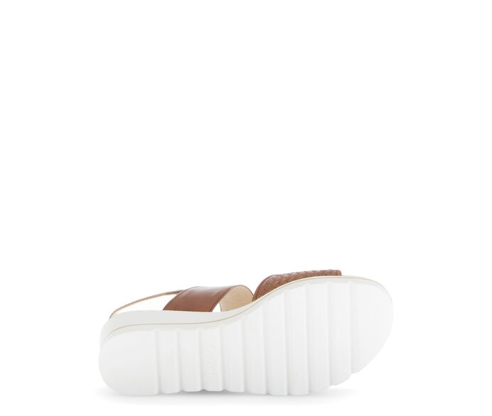 Gabor Damen  Plateau Sandale Braun - Glattleder