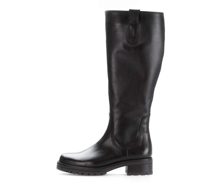 Gabor Damen Sportlicher Stiefel Schwarz - Glattleder