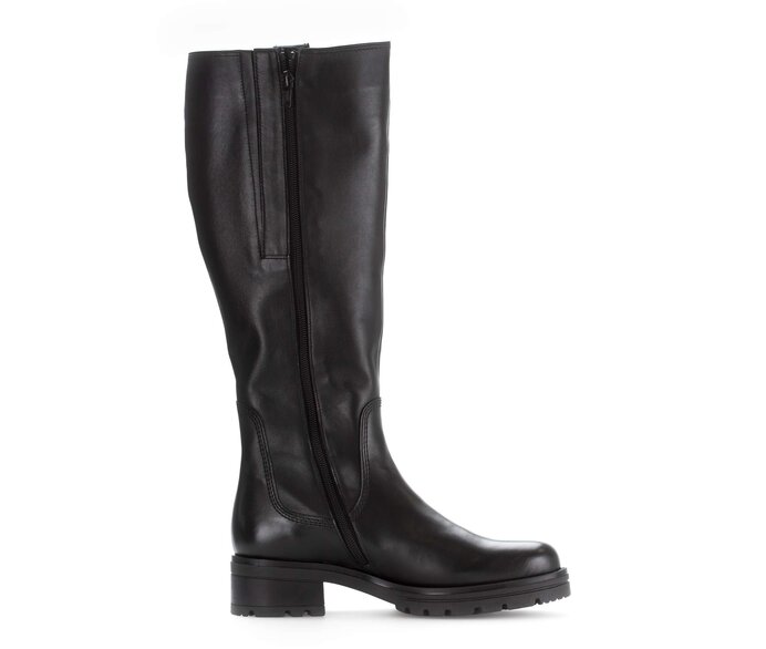Gabor Damen  Sportlicher Stiefel Schwarz - Glattleder
