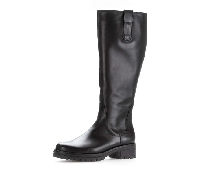 Gabor Damen  Sportlicher Stiefel Schwarz - Glattleder