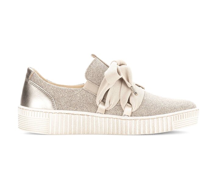 Gabor Damen  Sneaker Low Gold - Materialmix Leder/Lederimitat