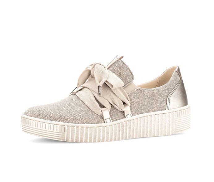 Gabor Damen  Sneaker Low Gold - Materialmix Leder/Lederimitat