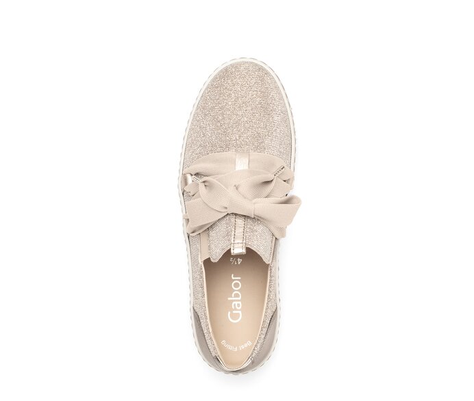 Gabor Damen  Sneaker Low Gold - Materialmix Leder/Lederimitat