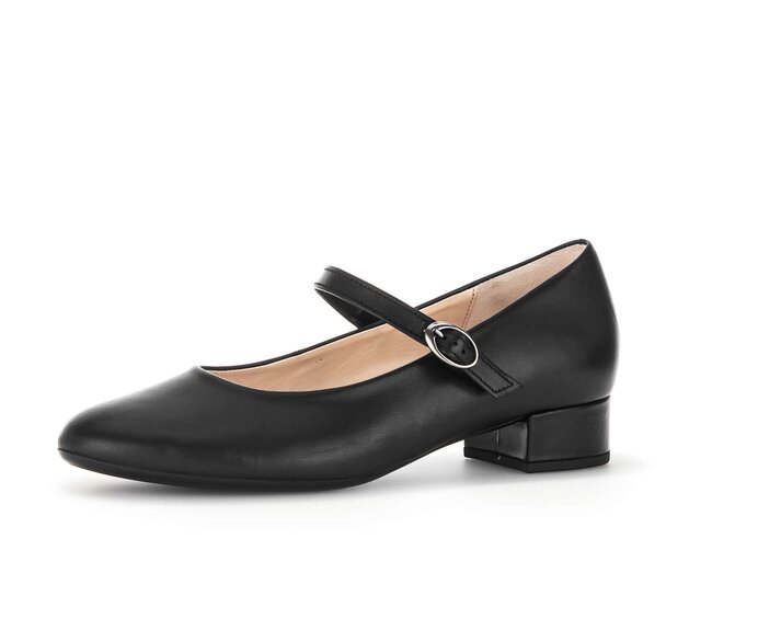 Gabor Damen  Spangenpumps Schwarz - Glattleder