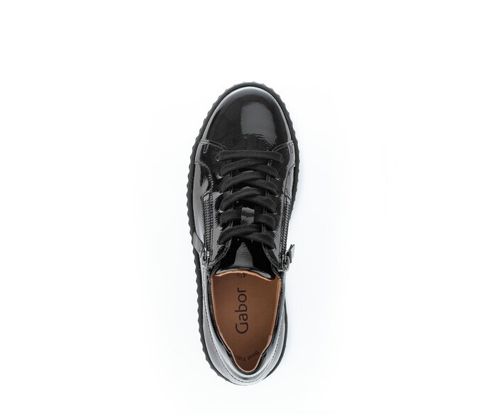 Gabor Damen  Sneaker Low Schwarz - Lackleder