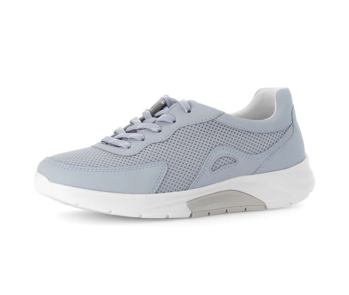 Gabor Damen  Sneaker Low Blau - Materialmix Lederimitat