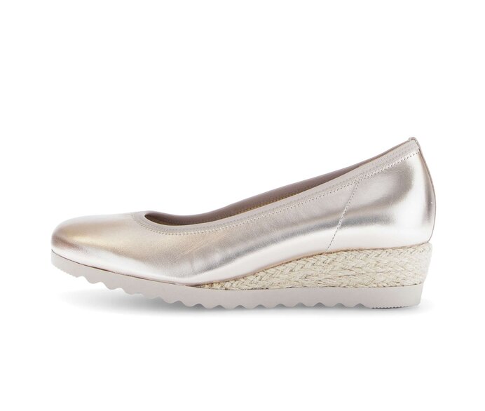 Gabor Damen Keilpumps Gold - Effektleder