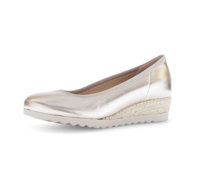 Gabor Damen  Keilpumps Gold - Effektleder