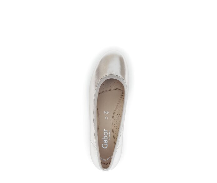 Gabor Damen  Keilpumps Gold - Effektleder