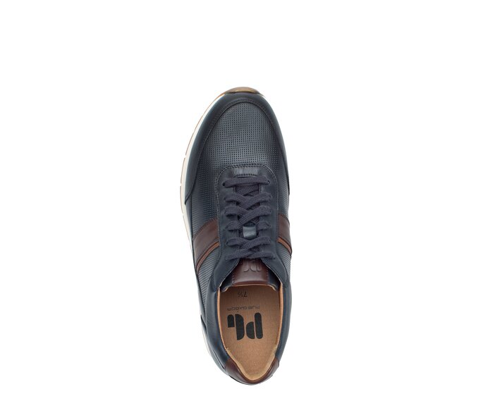 Pius Gabor Herren Sneaker Low Blau - Glattleder