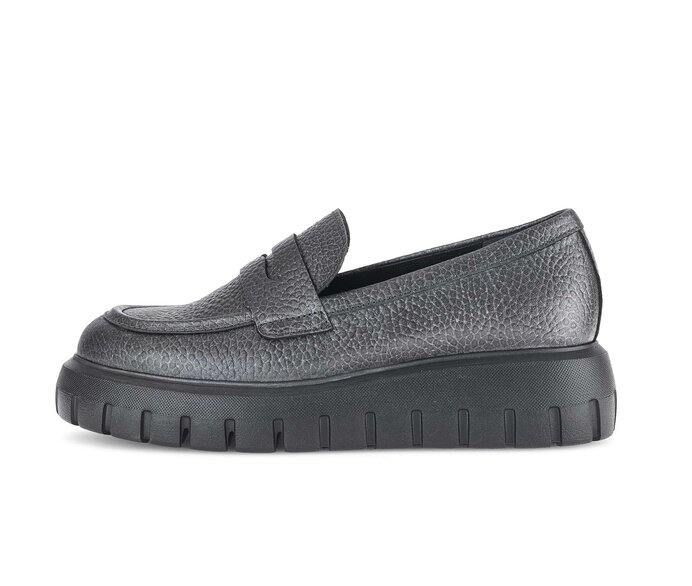 Gabor Damen Loafer Silber - Glattleder