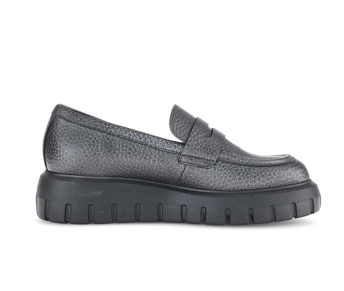 Gabor Damen  Loafer Silber - Glattleder