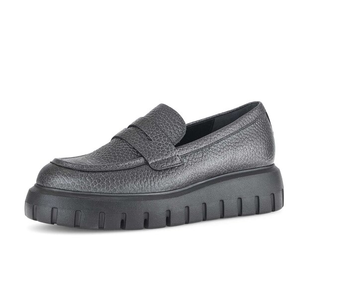 Gabor Damen  Loafer Silber - Glattleder