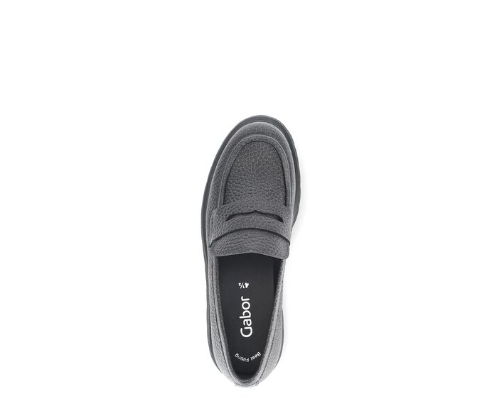 Gabor Damen  Loafer Silber - Glattleder