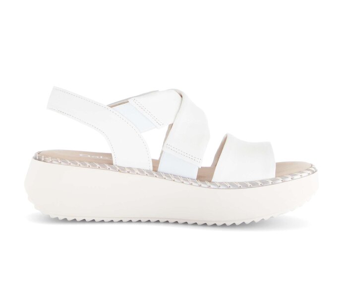 Gabor Damen  Plateau Sandale Creme - Glattleder
