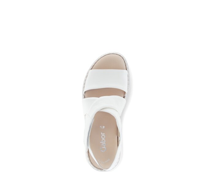 Gabor Damen  Plateau Sandale Creme - Glattleder