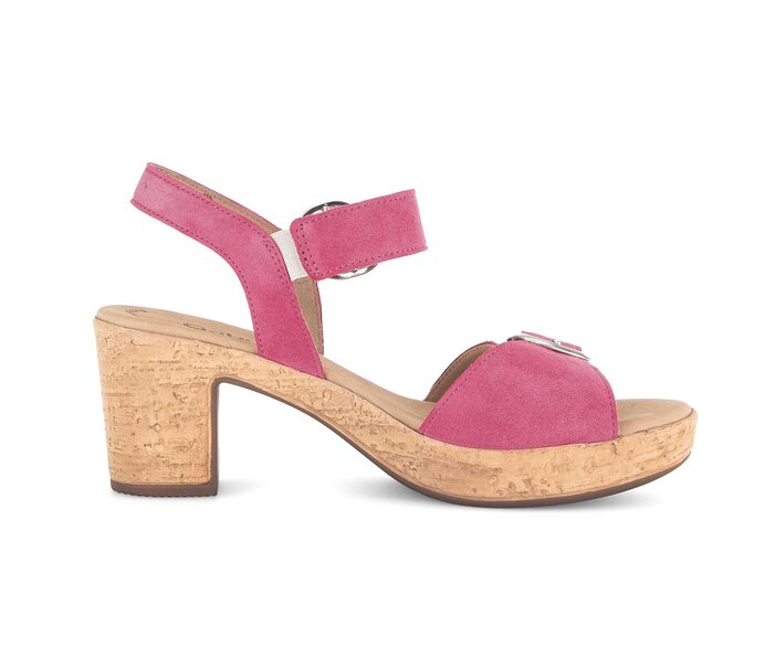 Gabor Damen  Riemchensandale Pink - Rauleder