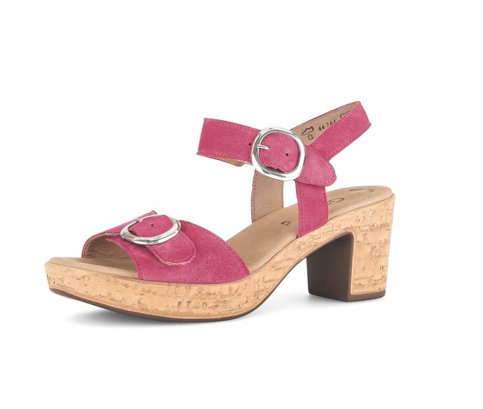 Gabor Damen  Riemchensandale Pink - Rauleder
