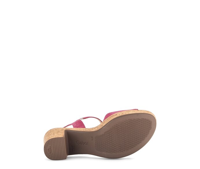 Gabor Damen  Riemchensandale Pink - Rauleder