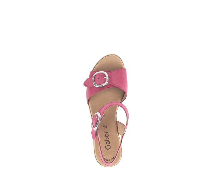 Gabor Damen  Riemchensandale Pink - Rauleder