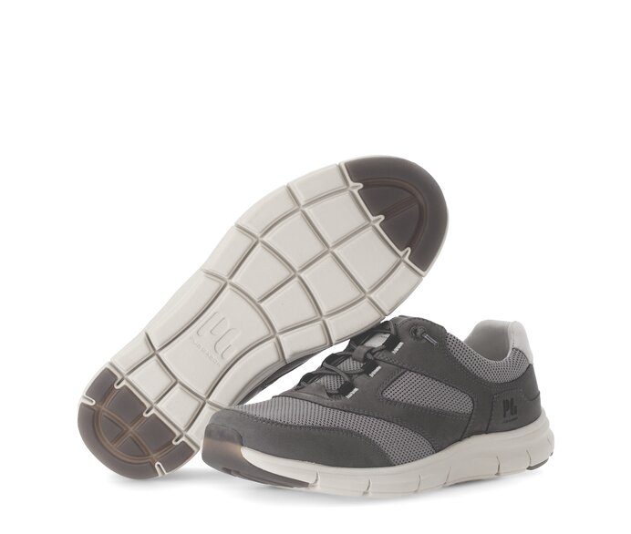 Pius Gabor Herren Sneaker Low Grau - Materialmix Leder/Textil